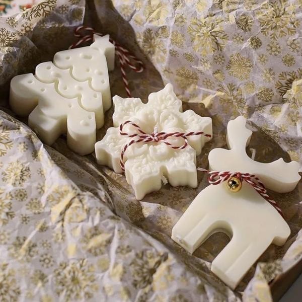 3 lü yılbaşı mum seti